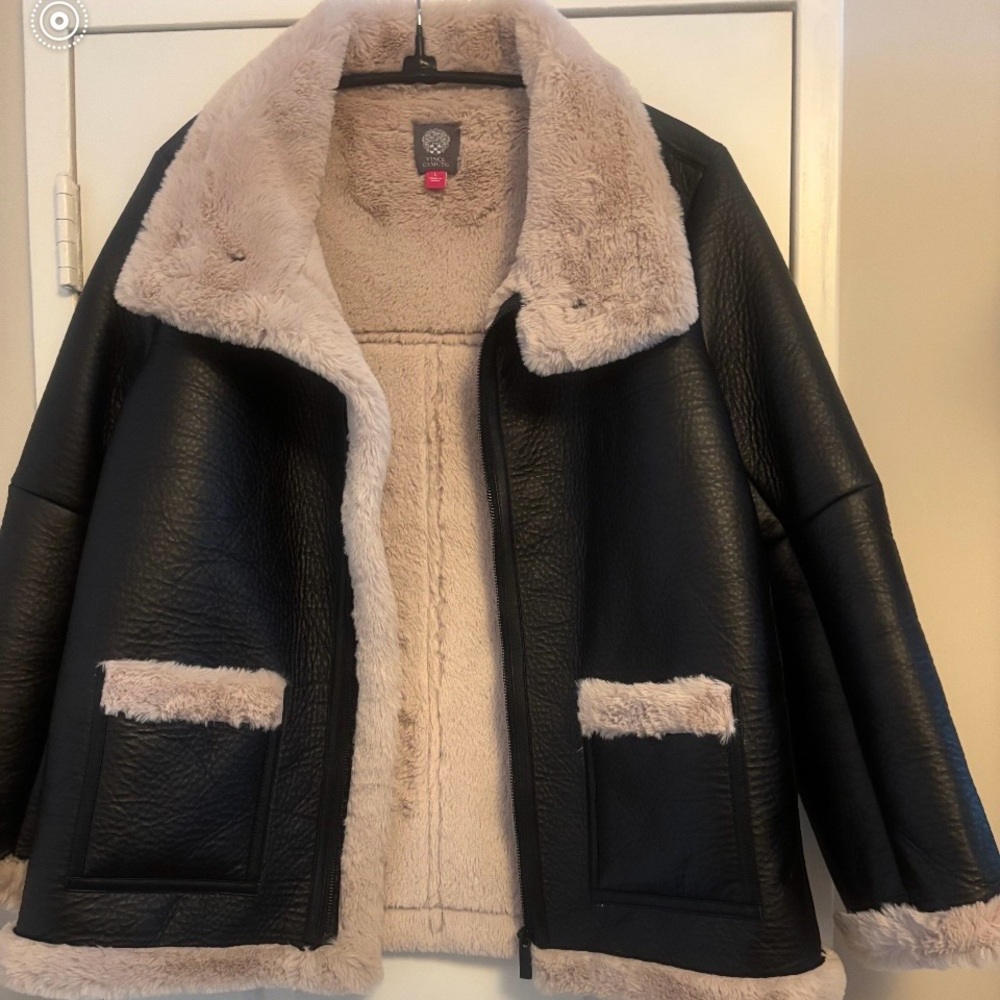 Vince Camuto Faux Leather & Fur Jacket - Picture 5 of 6